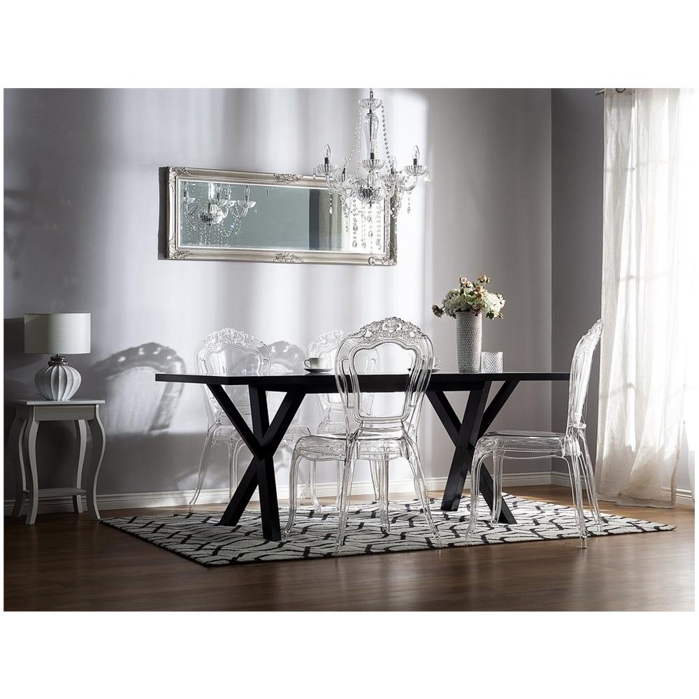 Set Di 2 Sedie Da Pranzo In Plastica Trasparente Vermont - Foto 2