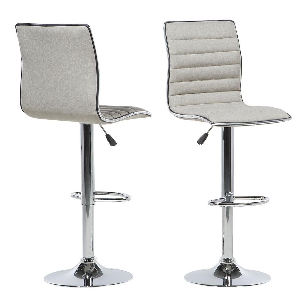 Set Di 2 Sgabelli Da Bar In Tessuto Beige Lucerne - Foto 1