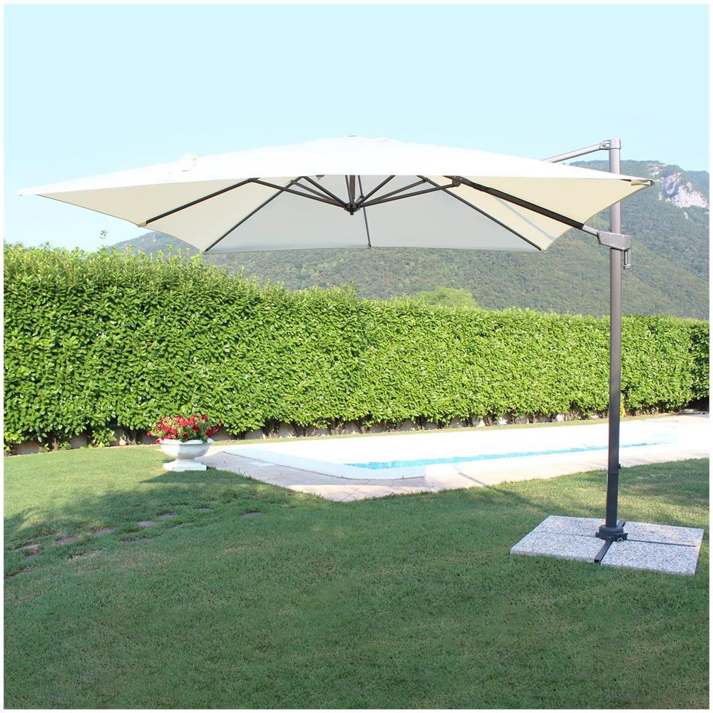 Ombrellone Newton 200x300 Cm, Écru Beige - Foto 2