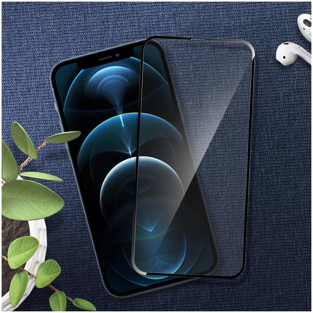 Pellicola Iphone 12 Pro Max Vetro Temperato 9h Ricurvo 5d Full Cover Bordi Neri - Foto 2