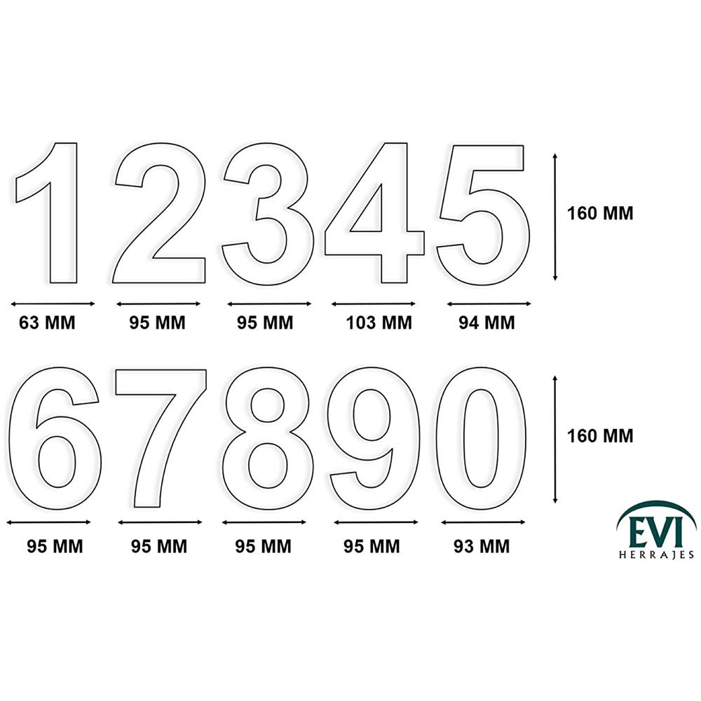 Numero Domestico Esterno, Portale O Garage, 16 Cm, Acciaio Inox Aisi 304, Installazione Adesiva (numero 3) - Foto 3