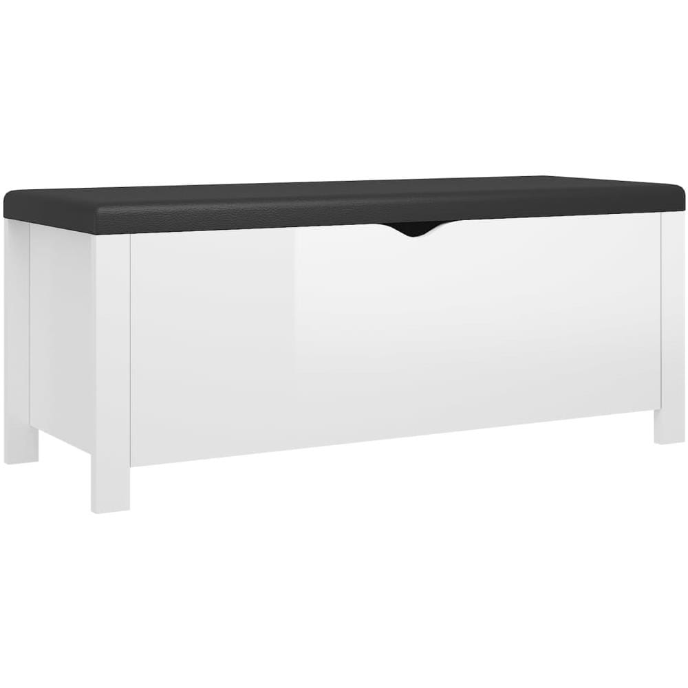 Contenitore con Cuscino Bianco Lucido 105x40x45cm Multistrato - Foto 2