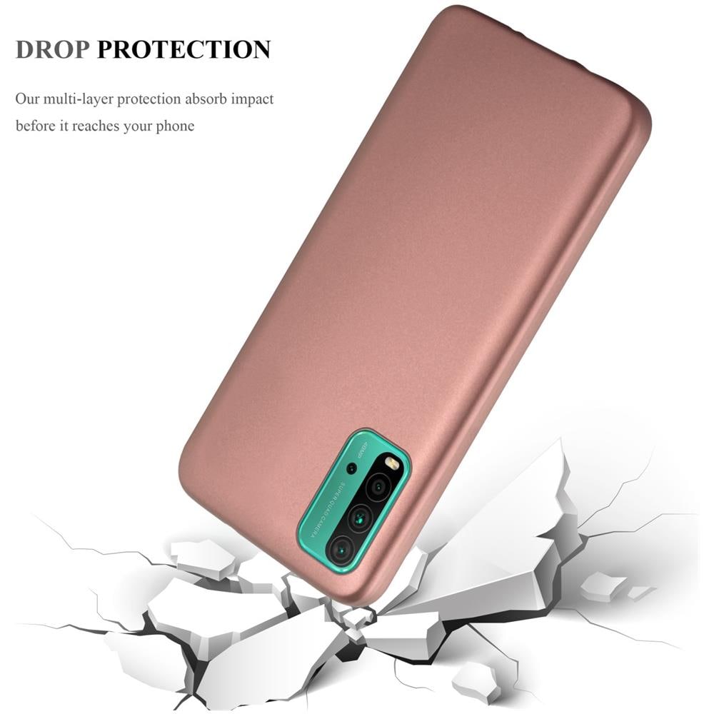 Custodia Compatibile Con Xiaomi Redmi 9t / Poco M3 In Oro Rosa Metallico - Coperchio Protettivo In Silicone Tpu Flessibile - Foto 7