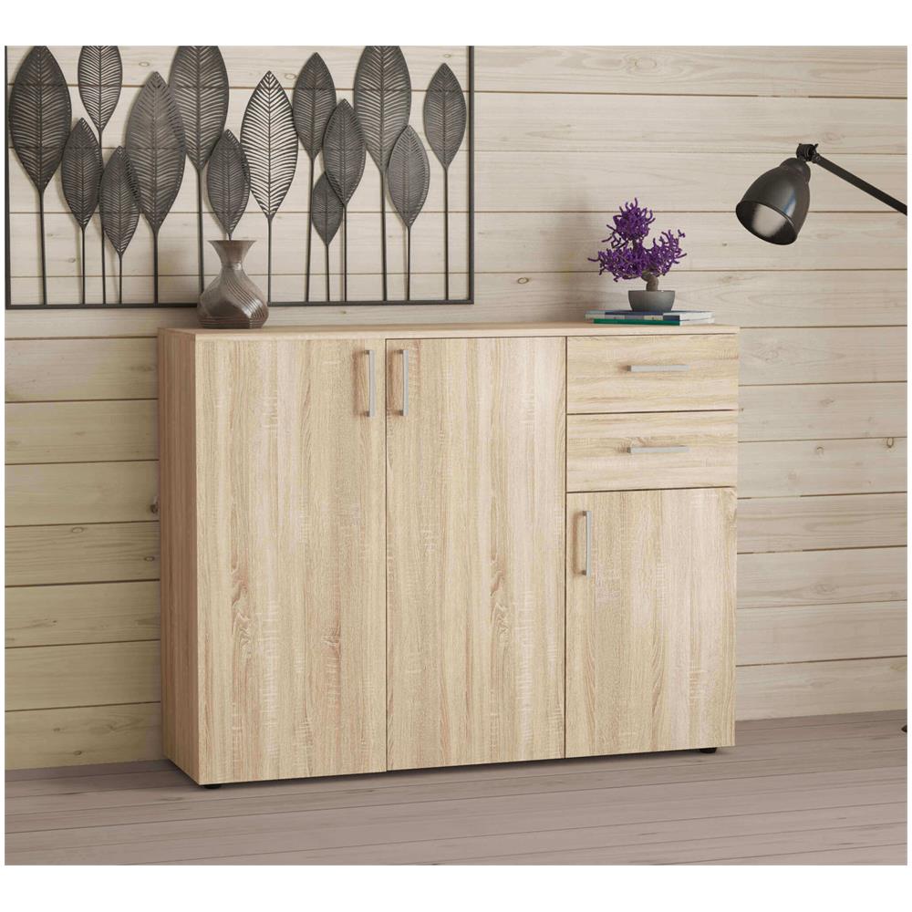 Godwin - Madia Moderna Con 2 Cassetti E Tre Ante - Foto 3