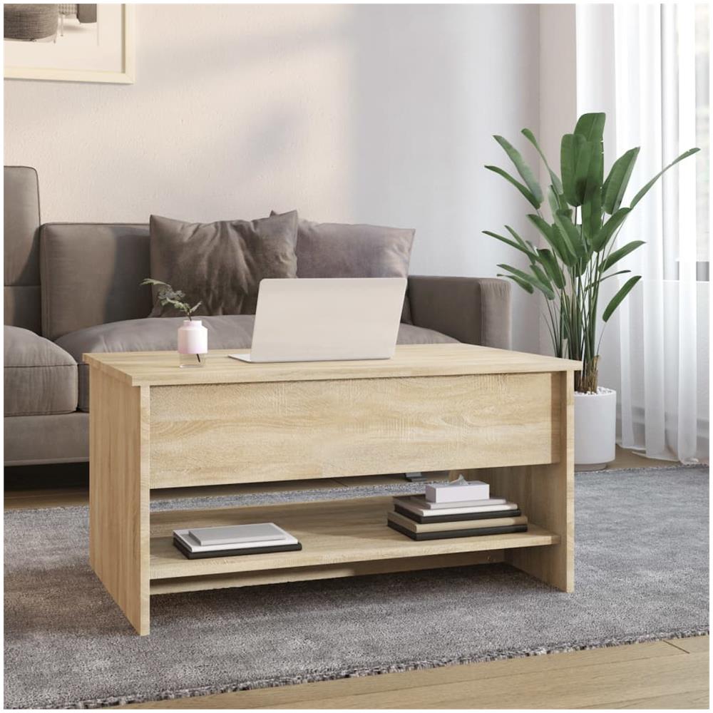 Tavolino Da Salotto Rovere Sonoma 80x50x40 Cm Legno Multistrato - Foto 2