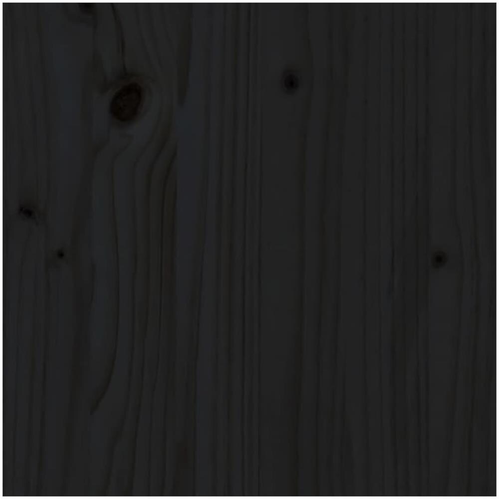Portaceppi Nero 47x39,5x48 cm in Legno Massello di Pino - Foto 2