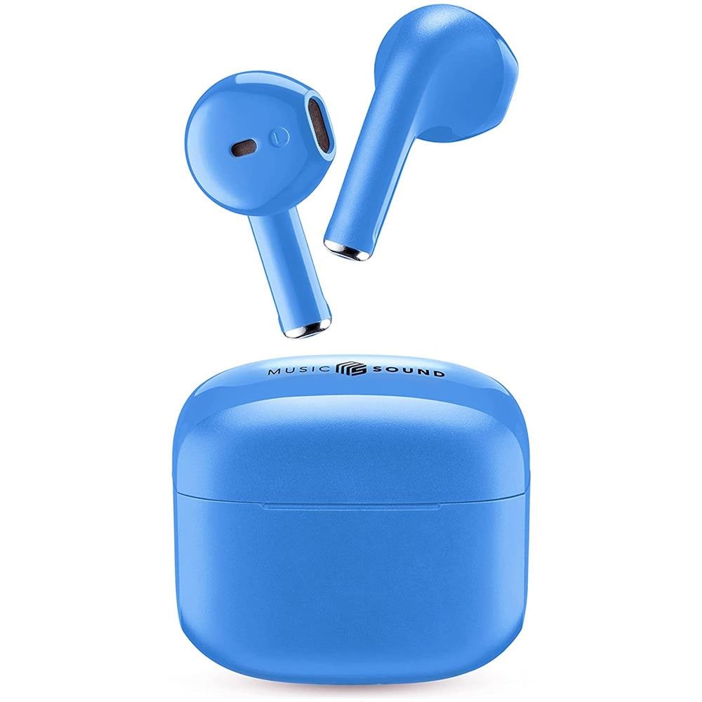 Swag Auricolari True Wireless con Custodia di Ricarica Colore Azzurro - Foto 1
