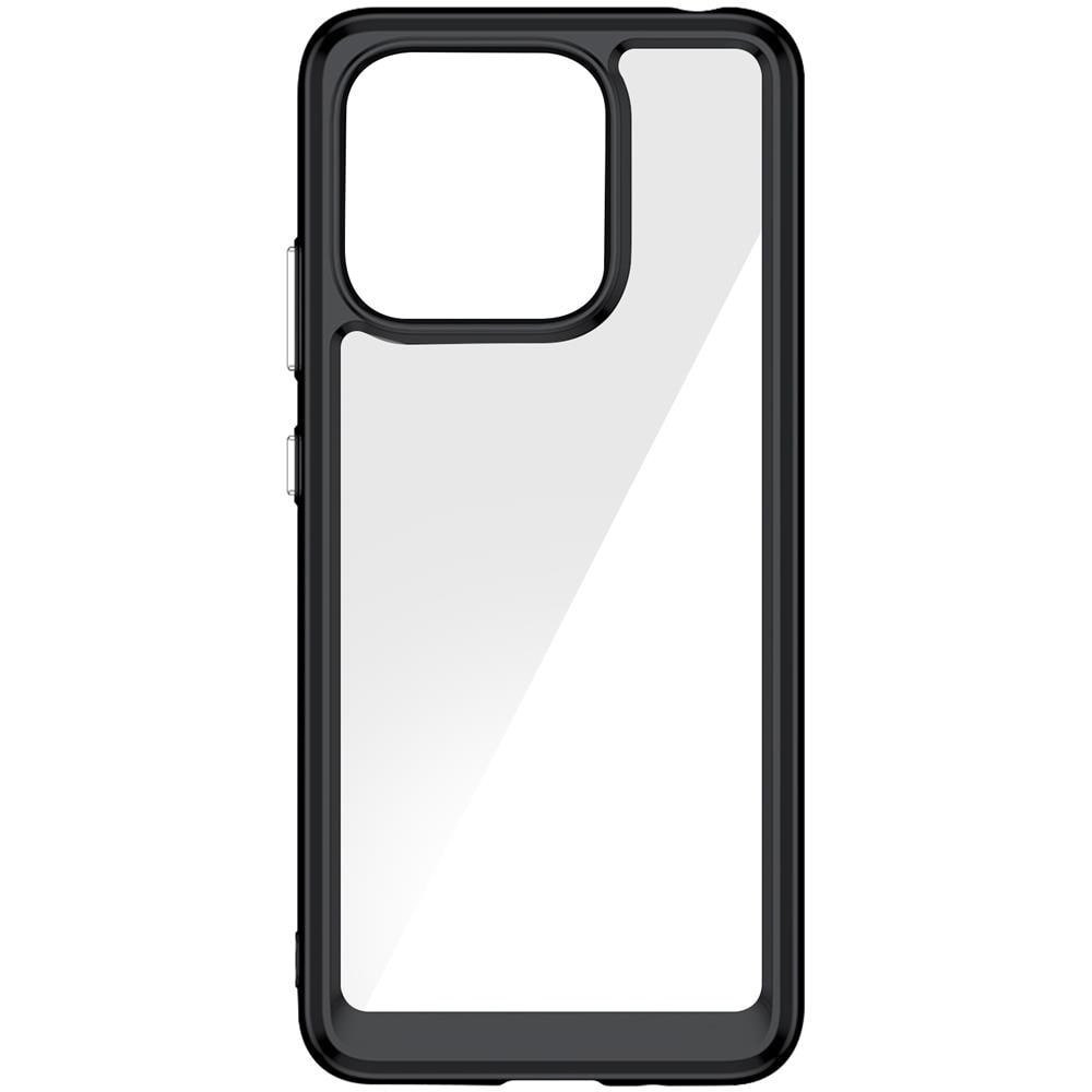 Cover Antiurto Xiaomi Redmi 12c Retro Rigido Blocco Fotocamera Rialzato Nero - Foto 1