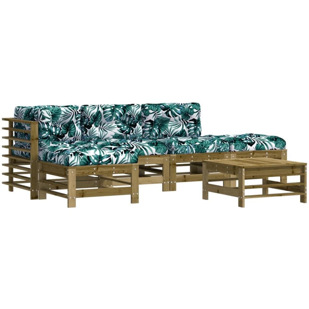 Set Divani da Giardino 6pz con Cuscini Legno Impregnato di Pino - Foto 2