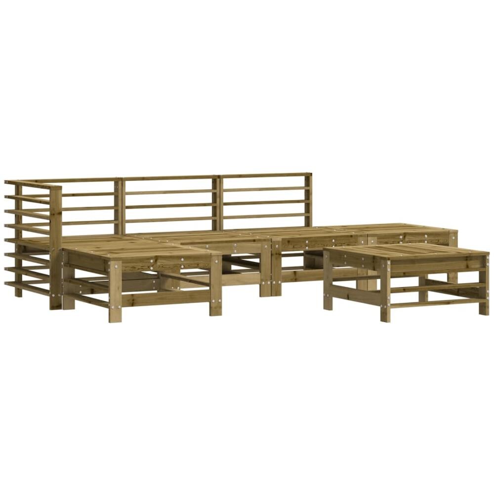 Set Divani da Giardino 6pz con Cuscini Legno Impregnato di Pino - Foto 3