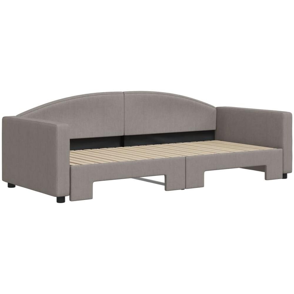 Divano Letto Con Letto Estraibile Tortora 90x200 Cm In Tessuto - Foto 3