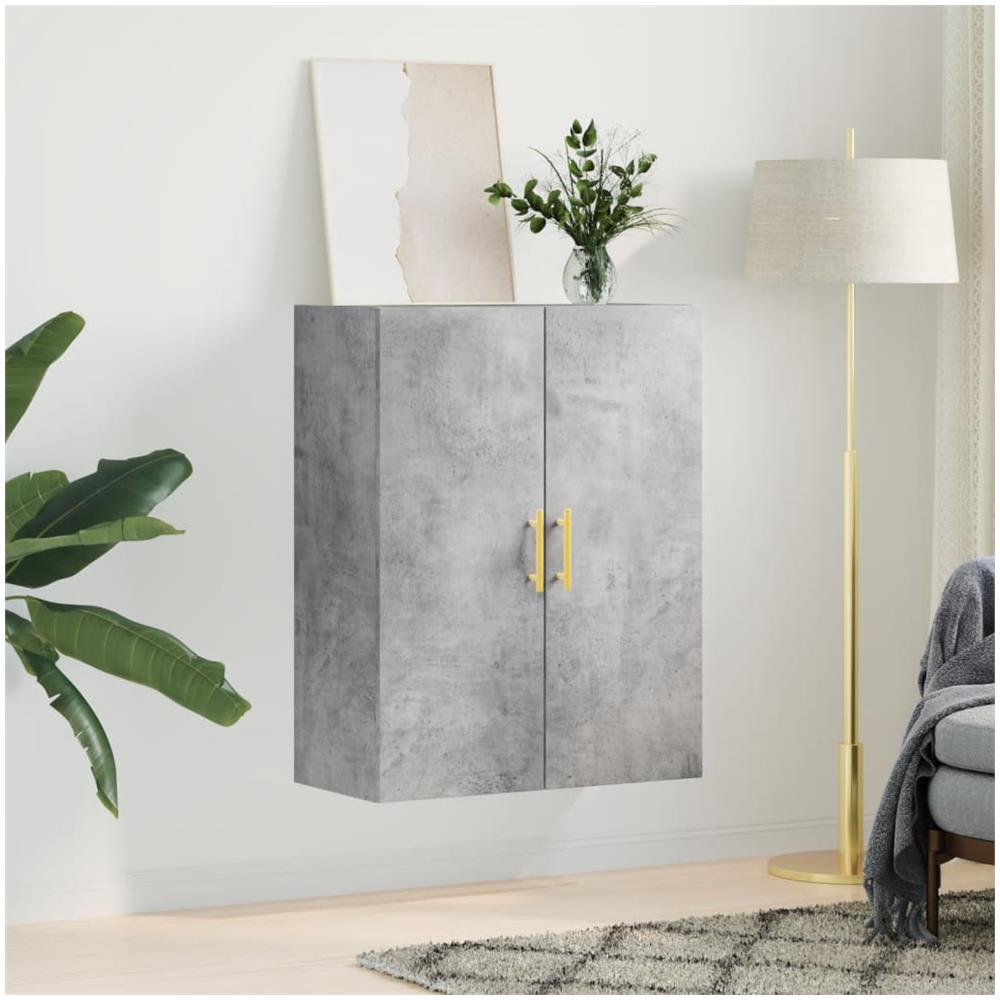 Mobile A Parete Grigio Cemento 69,5x34x90 Cm - Foto 3
