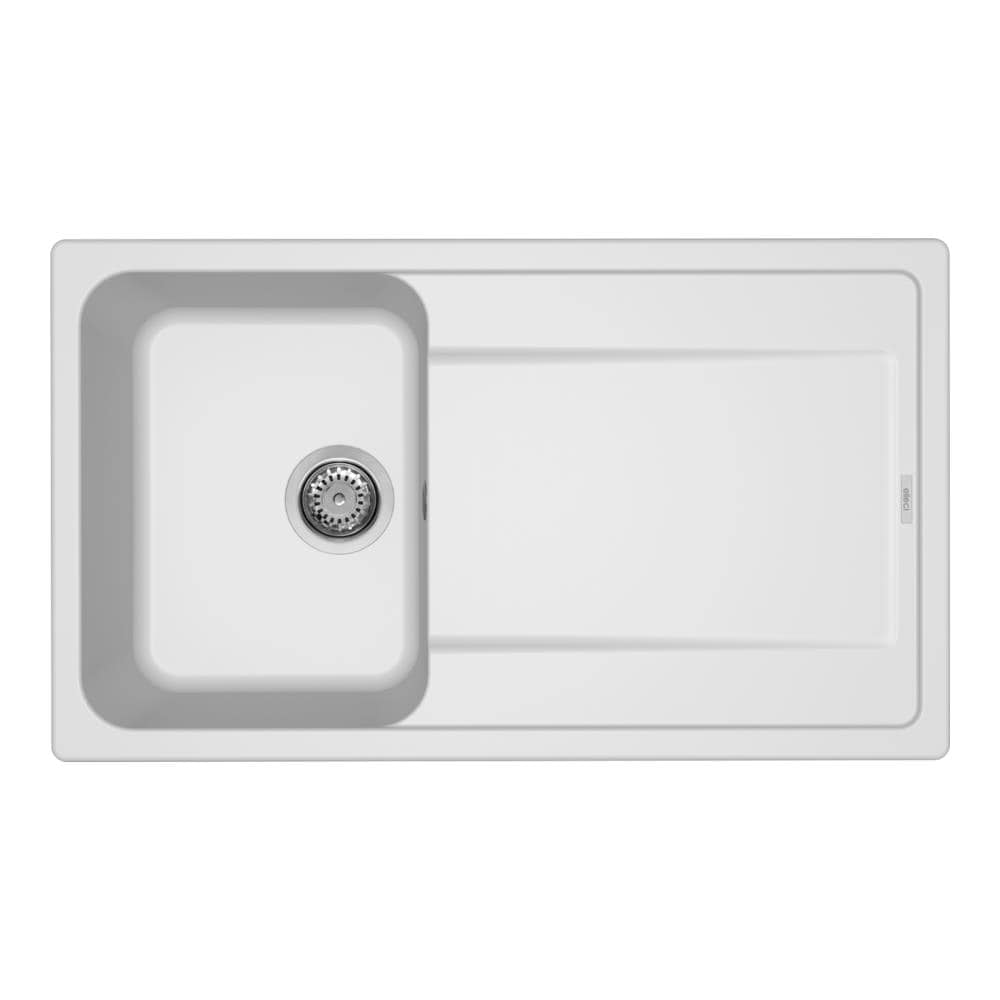 Lavello Life 400 Montato su Piano con 1 Vasca Forma Rettangolare Colore Bianco - Foto 1
