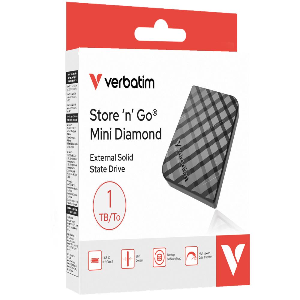 Store 'n' Go Mini Diamond 1 TB USB tipo-C 3.2 Gen 2 (3.1 Gen 2) Nero - Foto 2