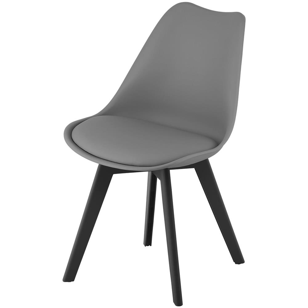 Sedia RIXK - Grafite con gambe nere x4 - Foto 2