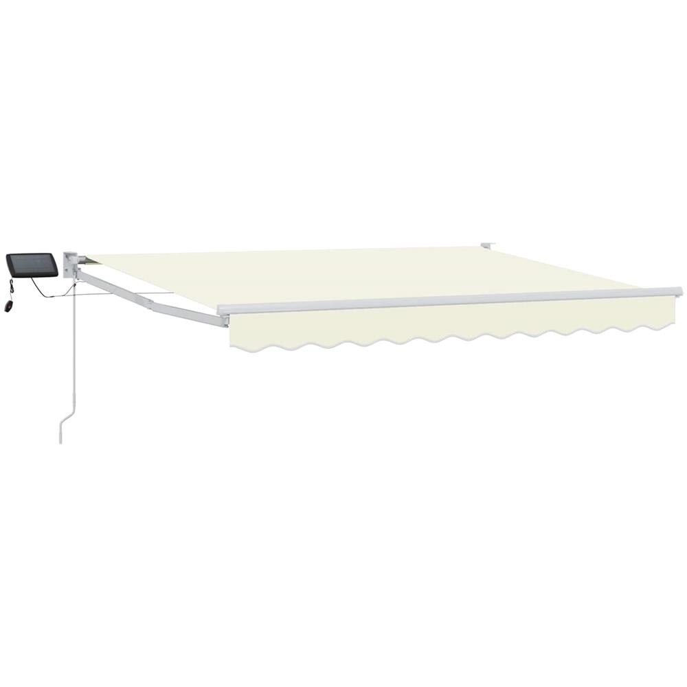 Tenda retrattile manuale con LED Crema 3,5 x 2,5 m - Foto 1