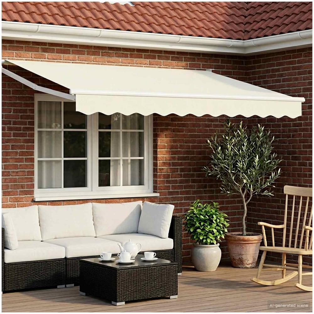 Tenda retrattile manuale con LED Crema 3,5 x 2,5 m - Foto 2
