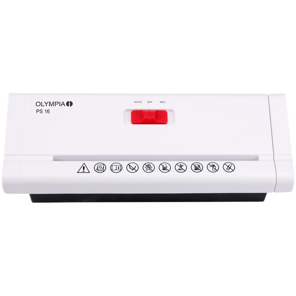 Distruggidocumenti a Strisce PS 16 Automatico capacità di 6 fogli - Bianco - Foto 2