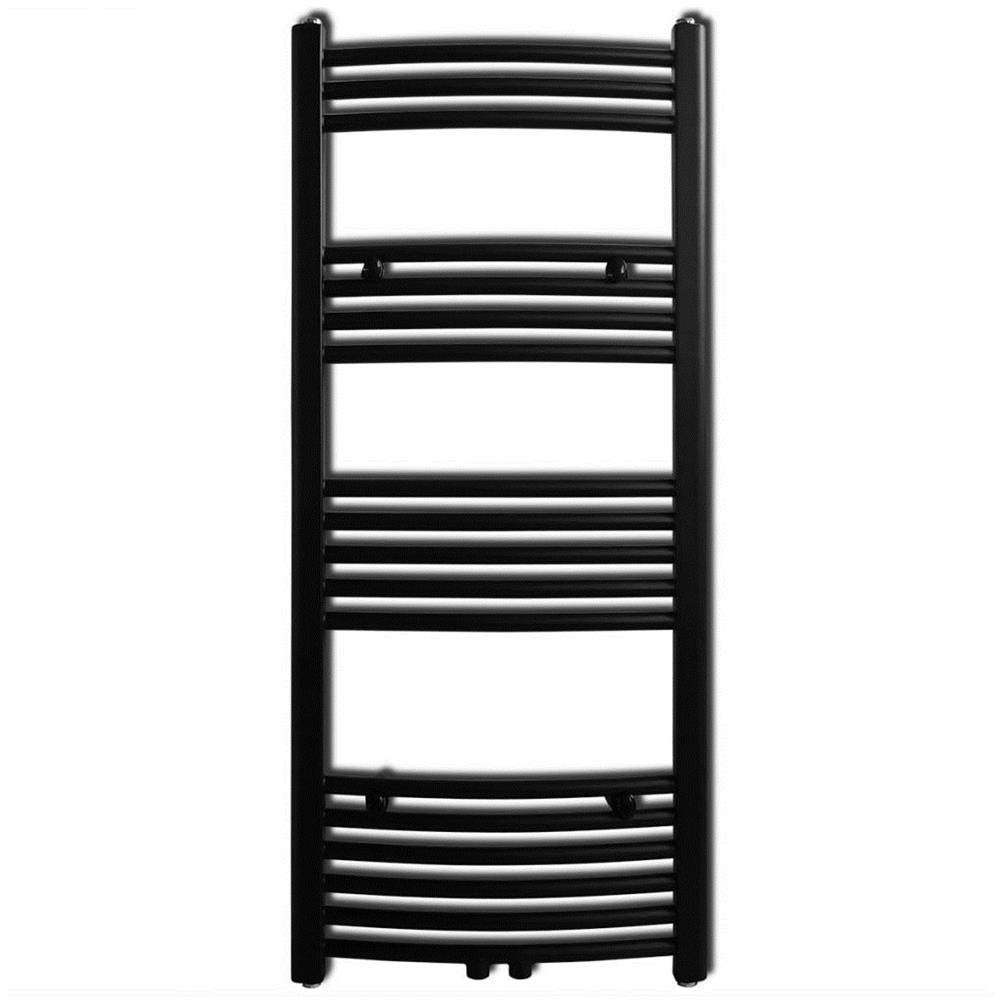 Radiatore Centrale Portasciugamano Curvo Nero 500 x 1160 mm - Foto 2
