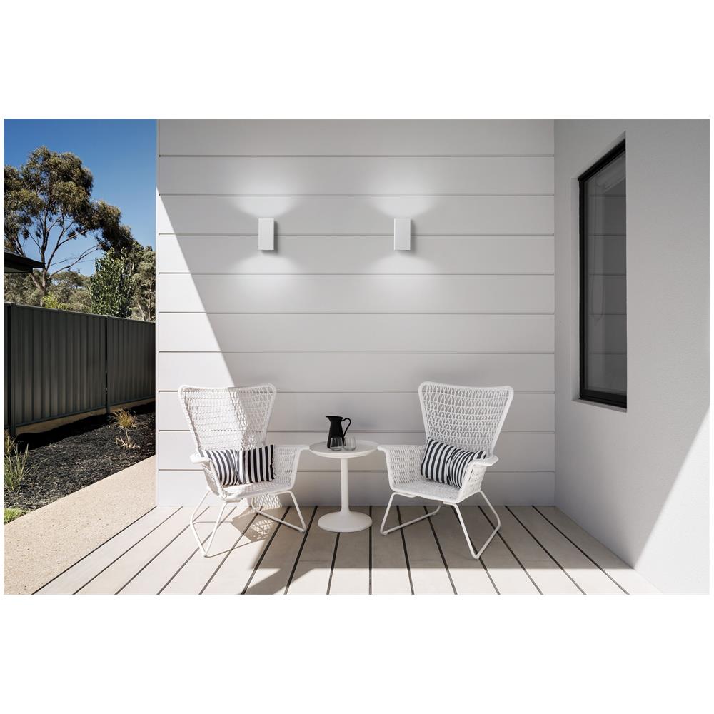 Clizia, Applique Cob Led Rettangolare, Slim, Verticale, Da Esterno Con Finitura Bianca - Foto 2