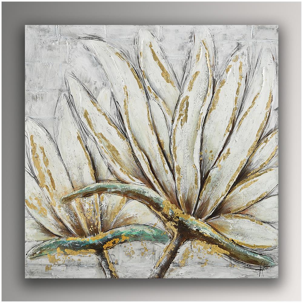 ARTE DAL MONDO - Fiori Dorati Quadro, Dipinto A Mano Floreale ... ARTE DAL MONDO - Fiori Dorati Quadro, Dipinto A Mano Floreale ...