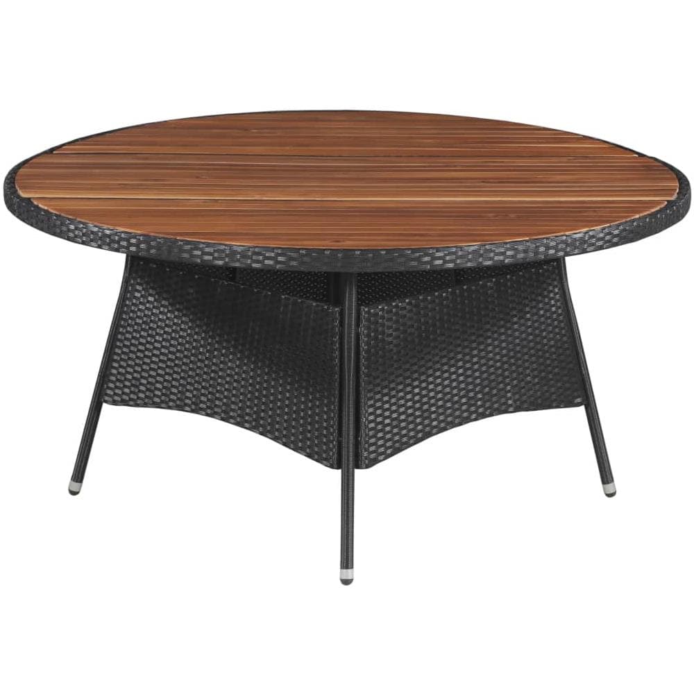 Set Da Pranzo Esterni 17 Pz In Polyrattan E Massello D'acacia - Foto 2