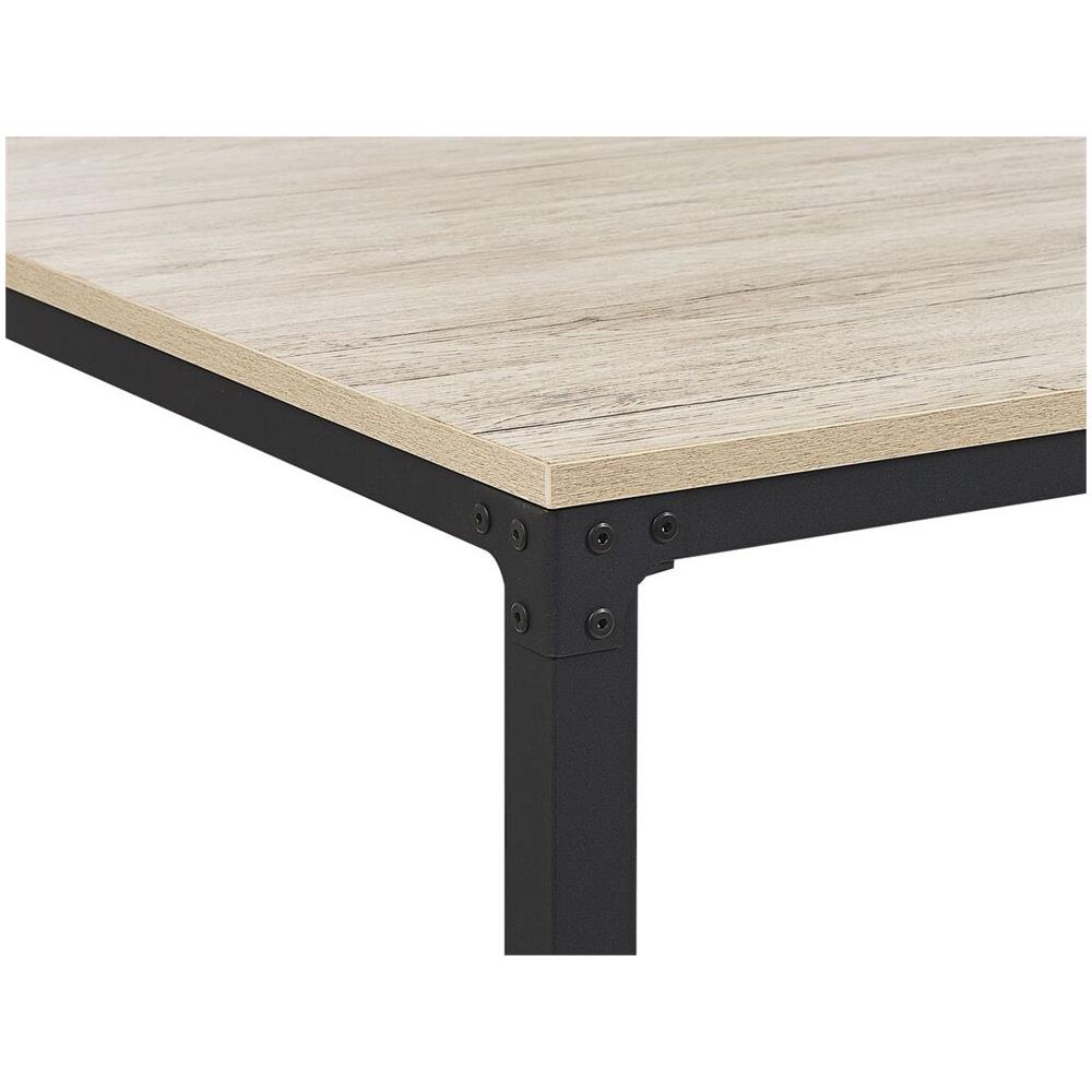 Tavolo Da Pranzo 150 X 90 Cm Nero E Legno Chiaro Hockley - Foto 2