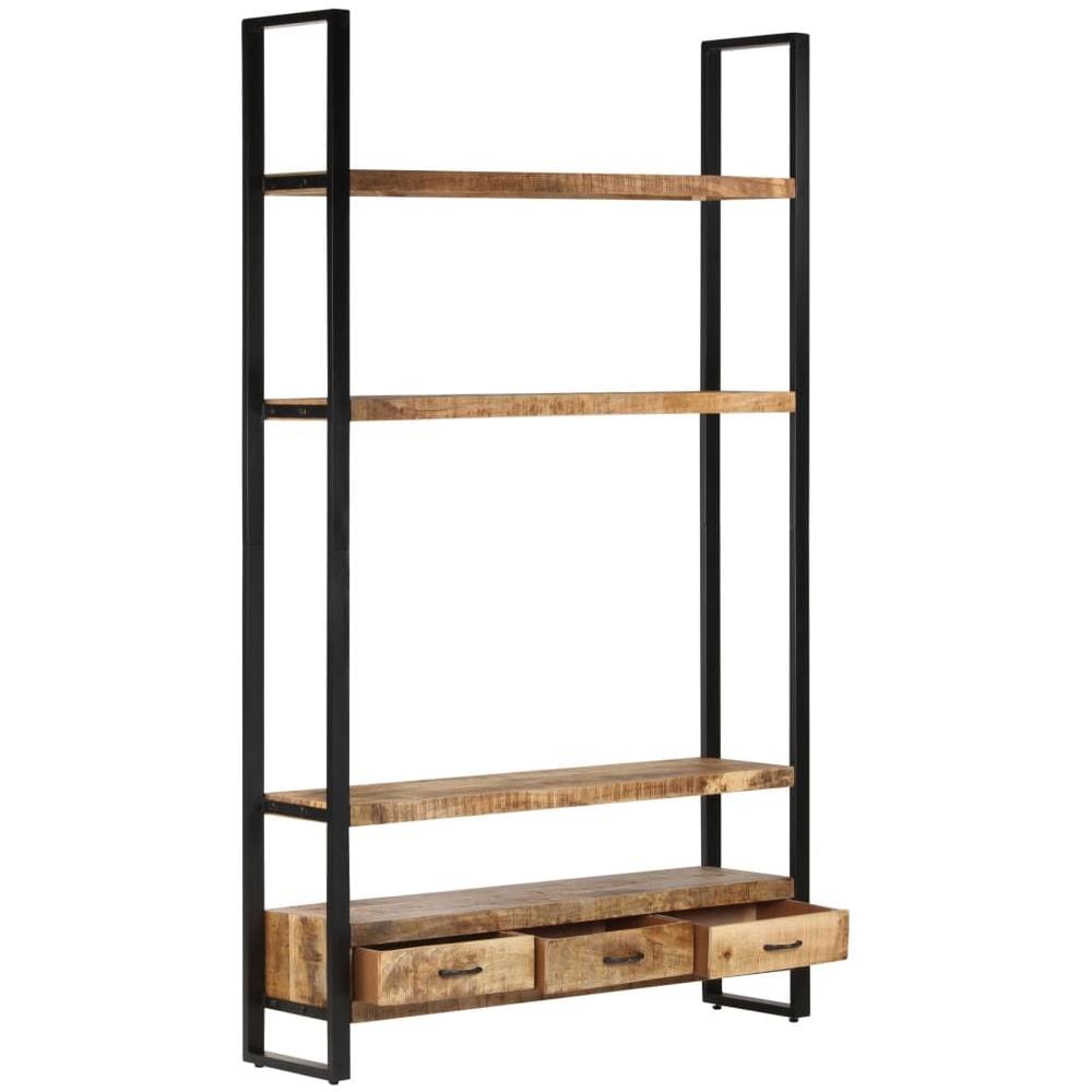 Libreria 118x30x200 cm in Legno Massello di Mango Grezzo - Foto 2