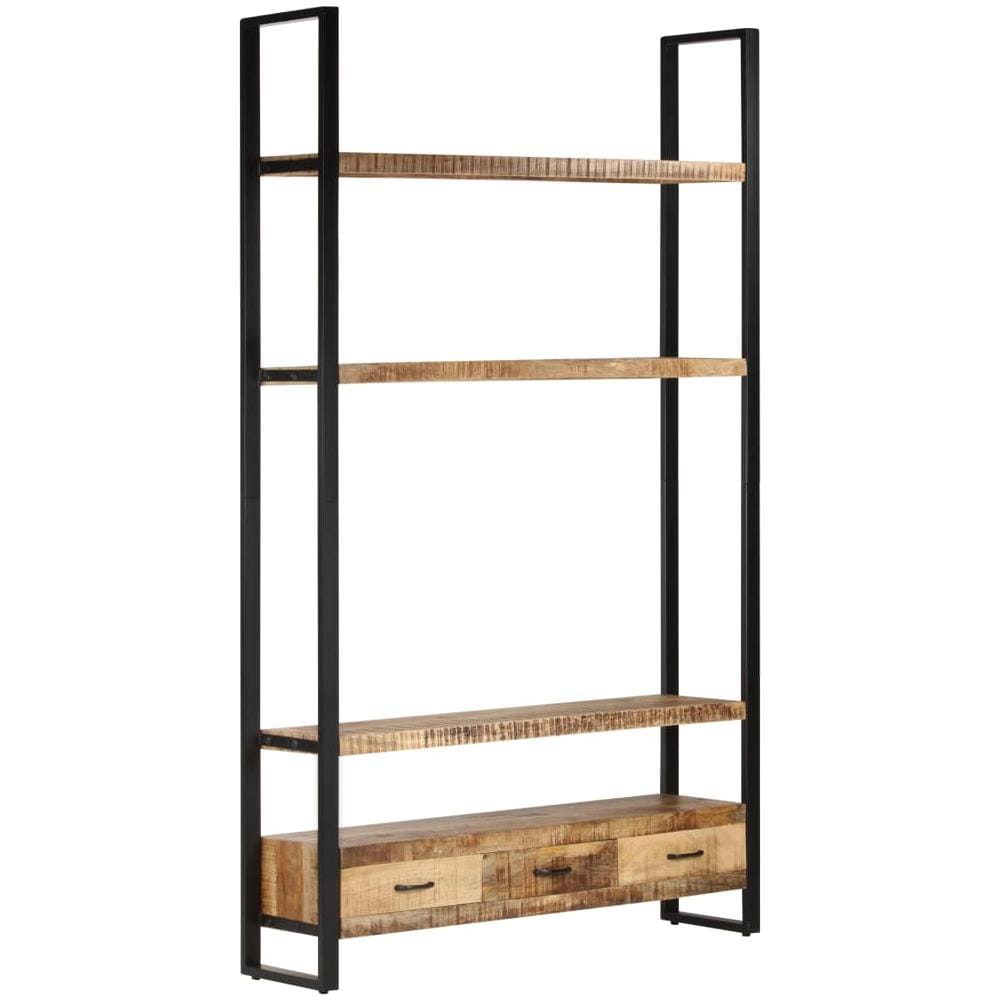 Libreria 118x30x200 cm in Legno Massello di Mango Grezzo - Foto 11