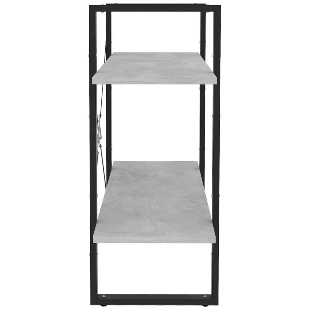 Libreria 2 Ripiani Grigio Cemento 80x30x70 cm Legno Multistrato - Foto 7