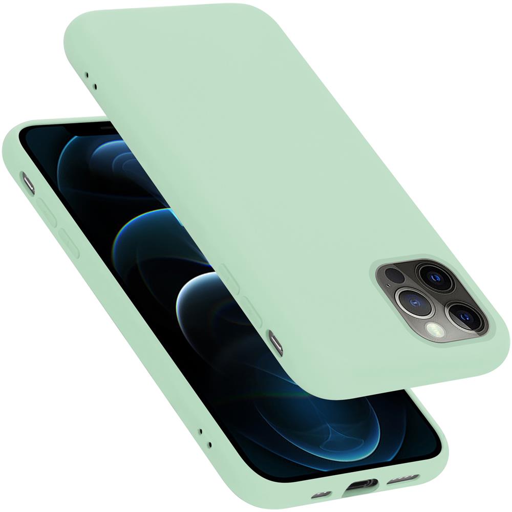 Custodia Compatibile Con Apple Iphone 12 Pro Max In Liquid Verde Chiaro - Coperchio Protettivo In Silicone Tpu Flessibile - Foto 1