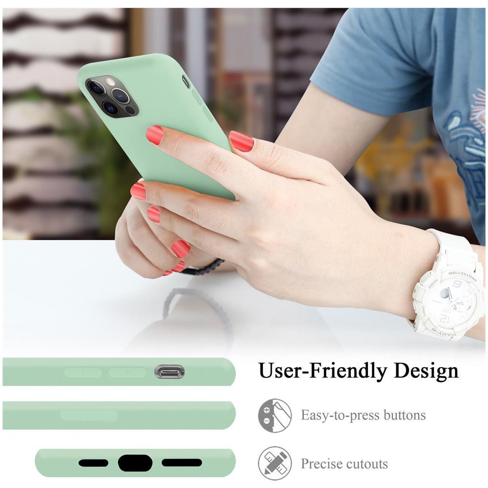 Custodia Compatibile Con Apple Iphone 12 Pro Max In Liquid Verde Chiaro - Coperchio Protettivo In Silicone Tpu Flessibile - Foto 7