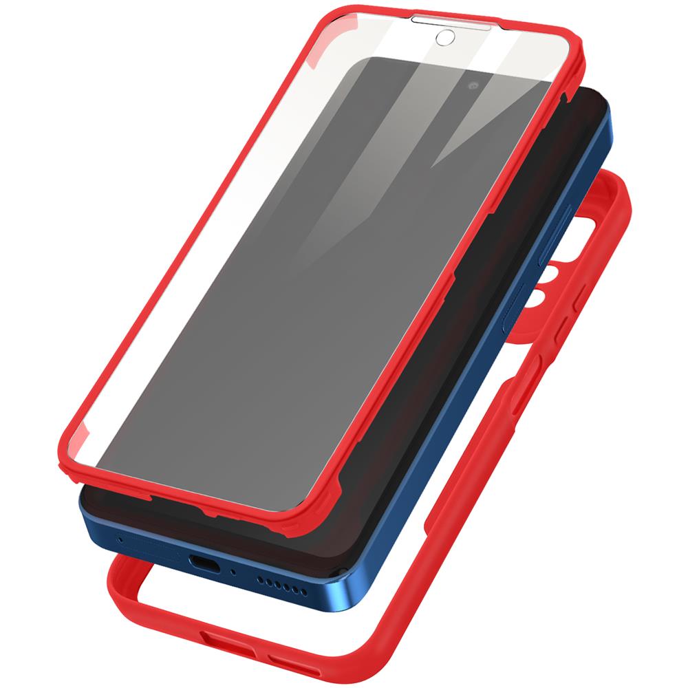 Cover Xiaomi Redmi Note 11 Pro 5g Retro Plexiglass Fronte Polimero Bordo Rosso - Foto 1