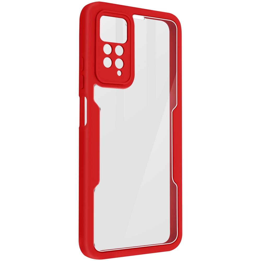 Cover Xiaomi Redmi Note 11 Pro 5g Retro Plexiglass Fronte Polimero Bordo Rosso - Foto 5