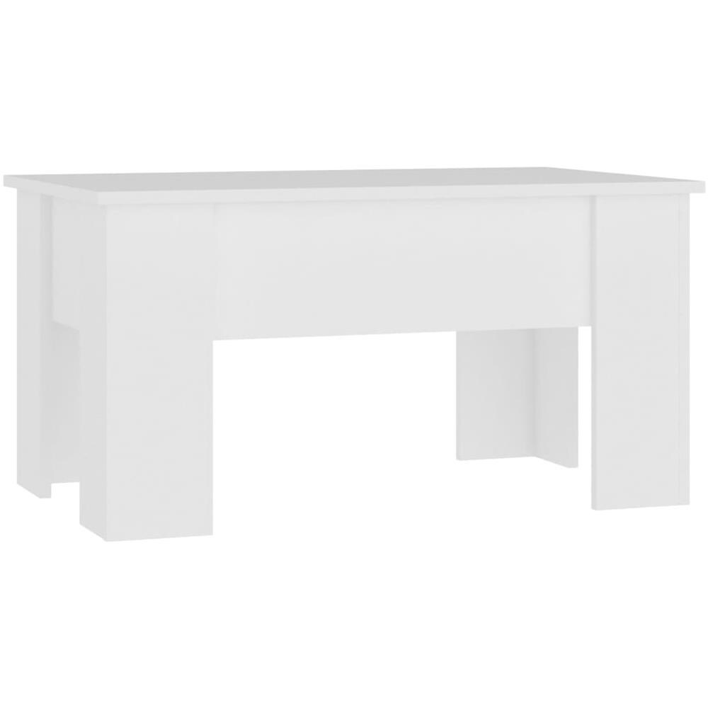 Tavolino Da Salotto Bianco 79x49x41 Cm In Legno Multistrato - Foto 1