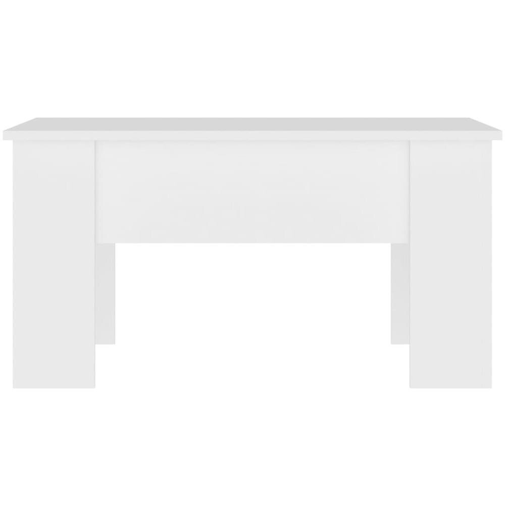 Tavolino Da Salotto Bianco 79x49x41 Cm In Legno Multistrato - Foto 2