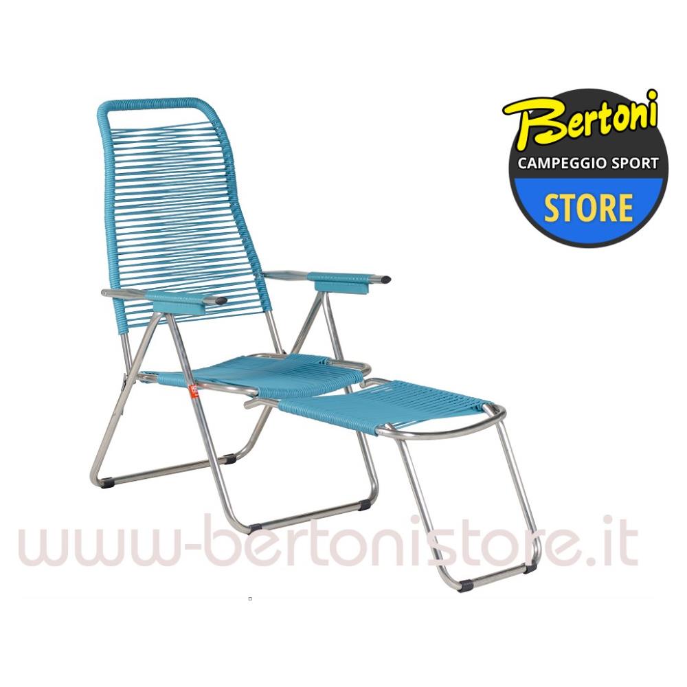 Sdraio Pieghevole Spaghetti Alluminio Verniciato 084b - Sage Green - Foto 1