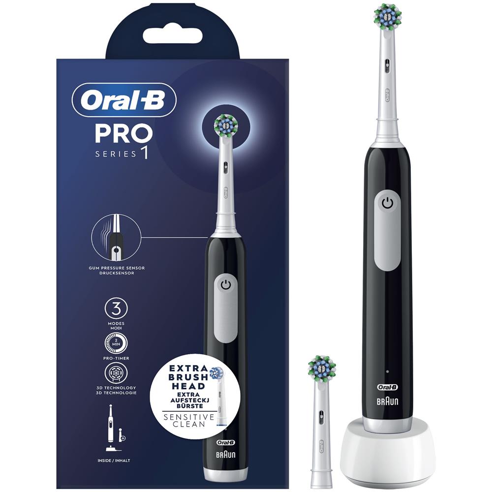 Spazzolino Elettrico Ricaricabile Series 1 con 2 Testine di Ricambio Colore Nero /Bianco - Foto 2