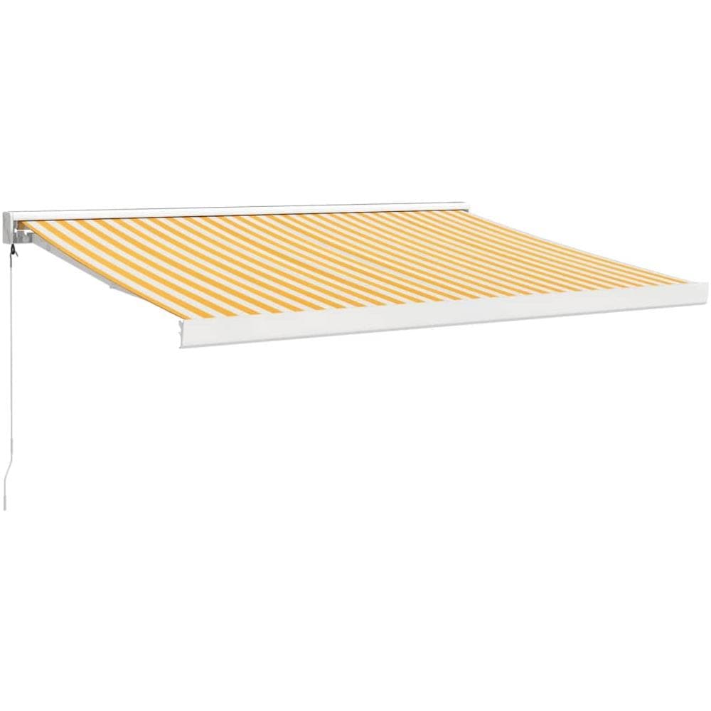 Tenda Retrattile Gialla E Bianca 3,5x2,5 M Tessuto E Alluminio - Foto 1