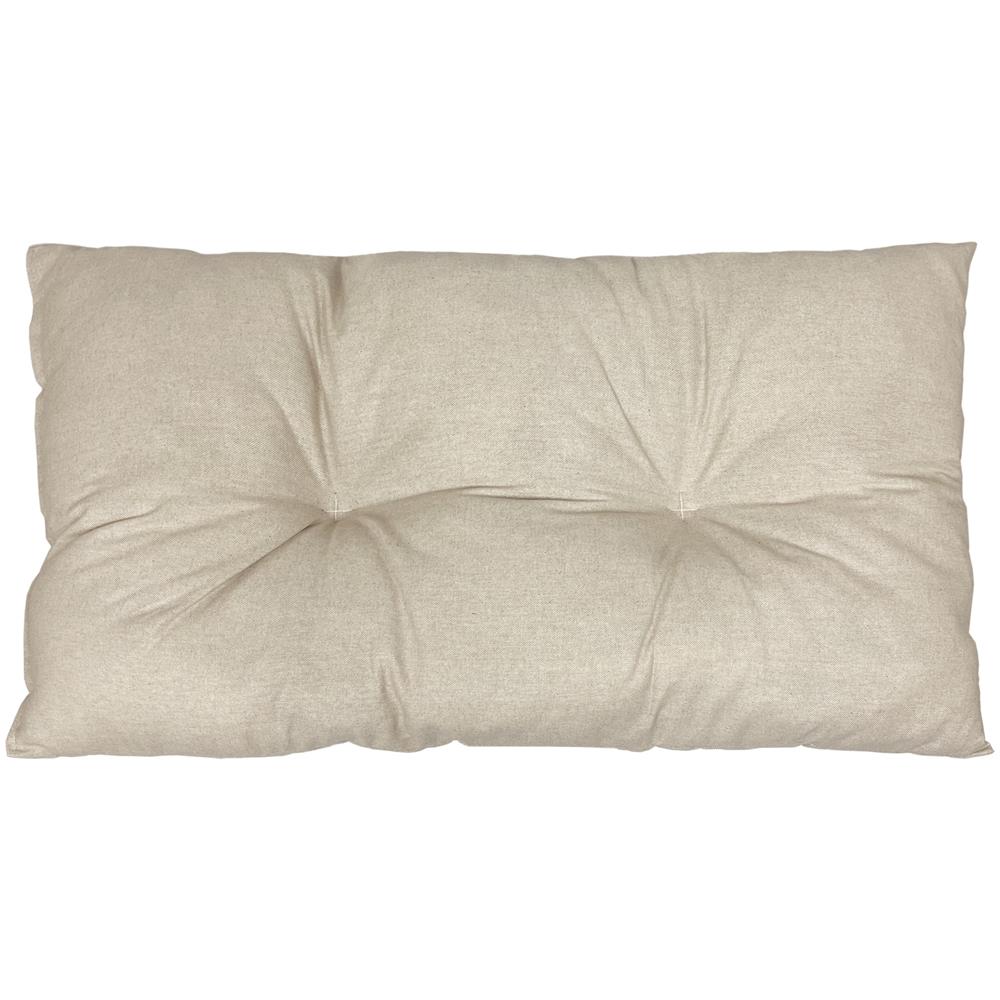 Cuscino Imbottito Trapuntato Esterno E Interno Misura 45x75cm Tinta Unita 45x75cm Beige - Foto 1