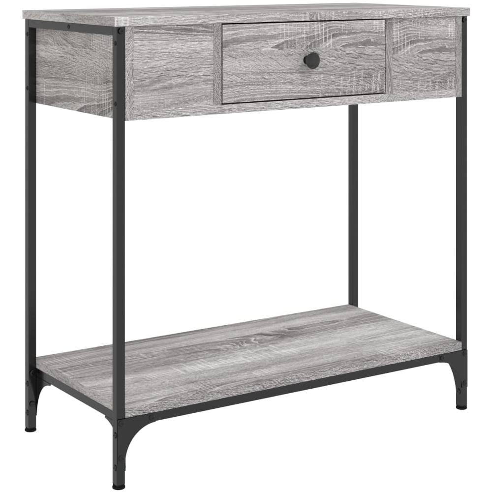 Tavolino Consolle Grigio Sonoma 75x34,5x75cm Legno Multistrato - Foto 2