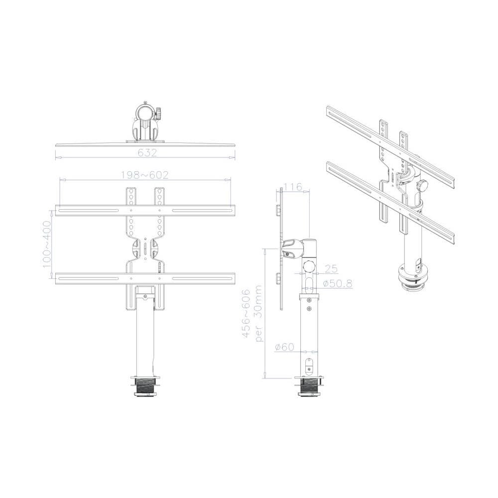 Supporto da Scrivania FPMA-D1200BLACK per Monitor LCD /LED /Plasma - Foto 1