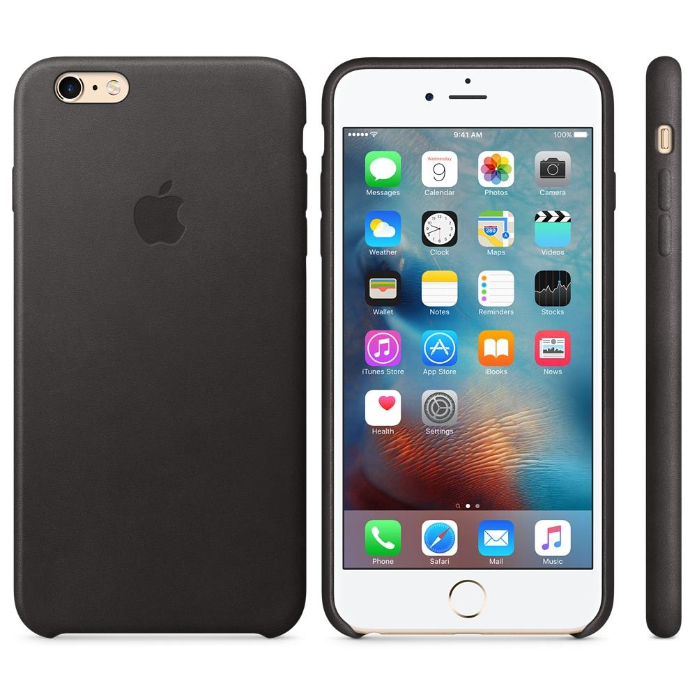 Custodia in Pelle per iPhone 6S Plus Nero - Foto 2