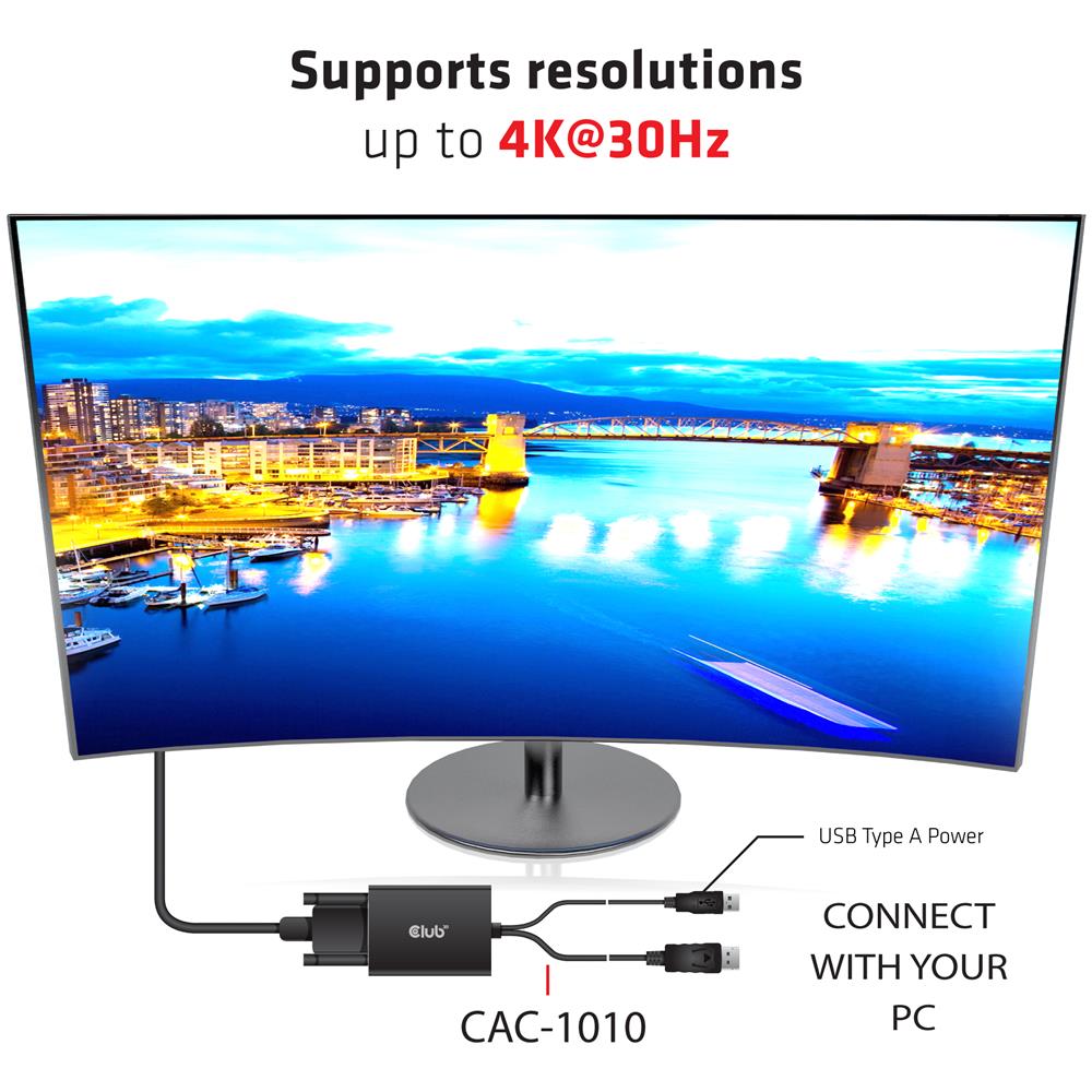 Club 3d Cac-1010 Displayport Auf Dl Dvi-i Aktiver Adapter Displayport Stewcker Auf Dl Dvi-i Buchse 0.60m Schwarz - Foto 1