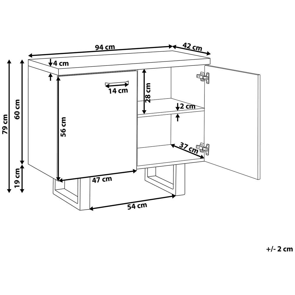 Credenza A 2 Ante Colore Legno Naturale Timber - Foto 2