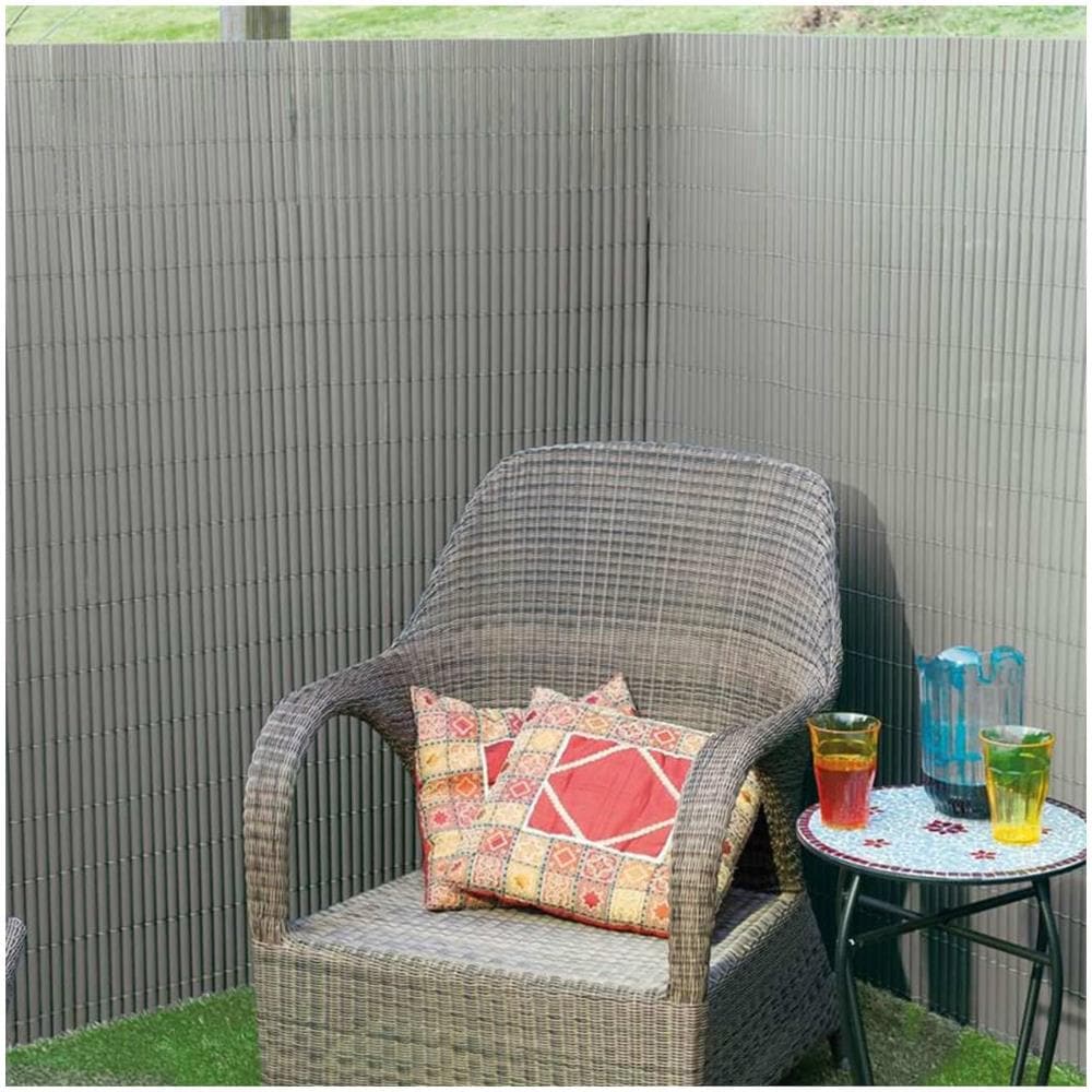 Recinzione Da Giardino A Doppio Lato In Pvc 1,5x3m Grigio - Foto 2