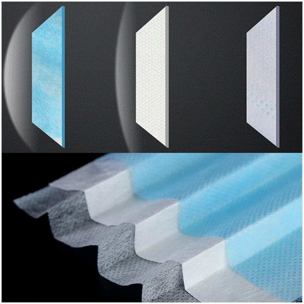 100 Pcs Mascherina Chirurgica, Facile-traspirante Medical Mask, Filtro Dell'aria Maschera, 3 Strati Di Polvere Di Isolamento, Anti-batteriche Trasmissione - Foto 2