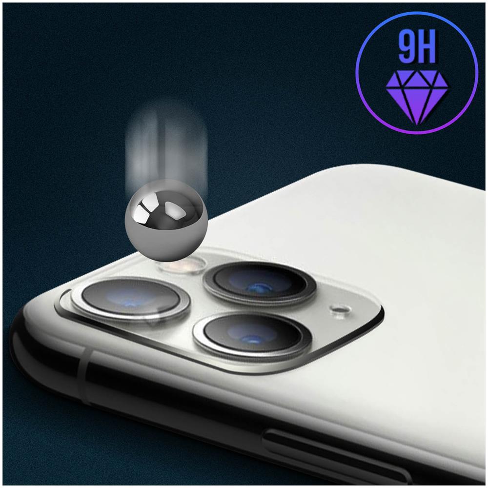 Lente Fotocamera Finta Iphone 11 Pro Bianco Lente Adesiva - Foto 5