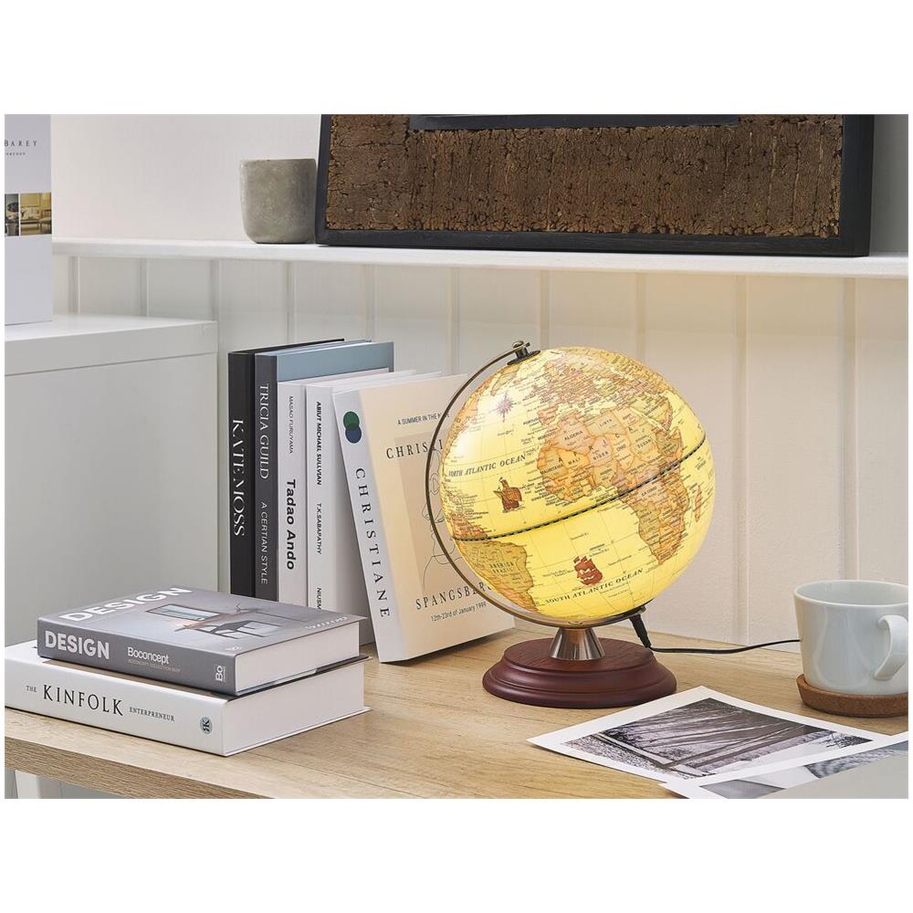Mappamondo Giallo Con Illuminazione Led 30 Cm Vespucci - Foto 2