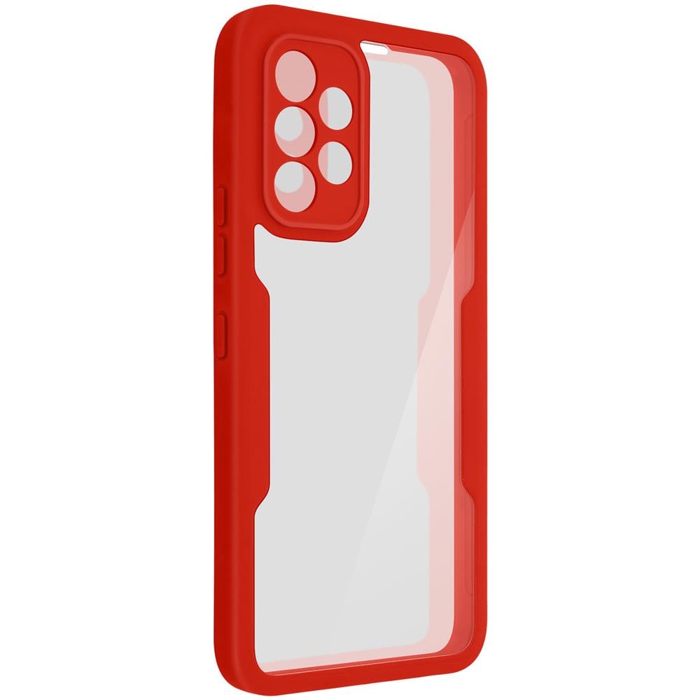 Cover Samsung Galxy A53 5g Retro Plexiglass Fronte Polimero Bordo Rosso - Foto 5